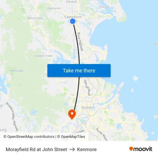 Morayfield Rd at John Street to Kenmore map