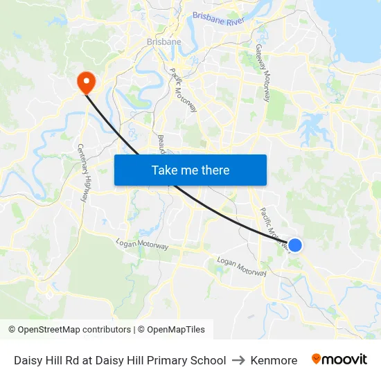 Daisy Hill Rd at Daisy Hill Primary School to Kenmore map