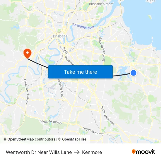 Wentworth Dr Near Wills Lane to Kenmore map