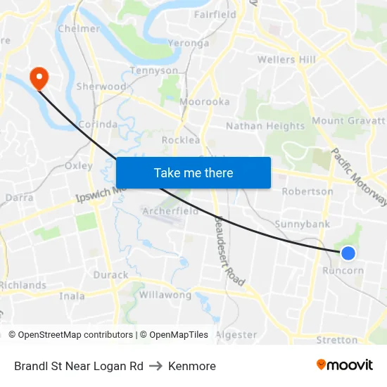 Brandl St Near Logan Rd to Kenmore map