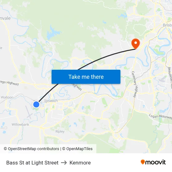 Bass St at Light Street to Kenmore map