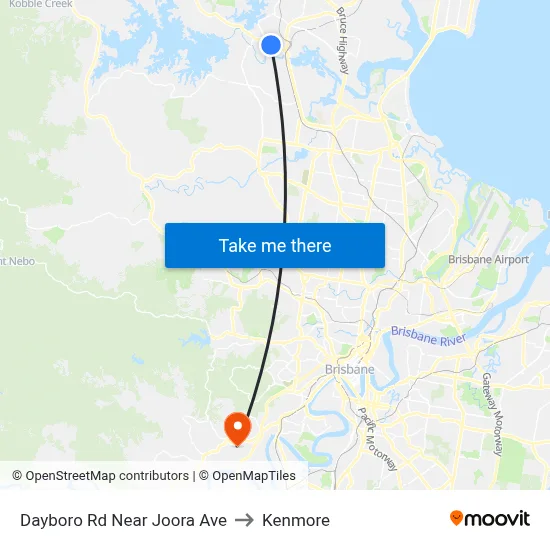 Dayboro Rd Near Joora Ave to Kenmore map