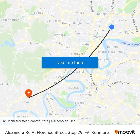 Alexandra Rd At Florence Street, Stop 29 to Kenmore map