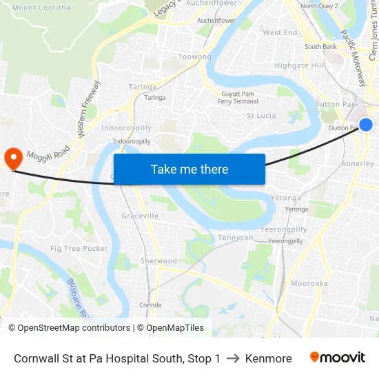 Cornwall St at Pa Hospital South, Stop 1 to Kenmore map