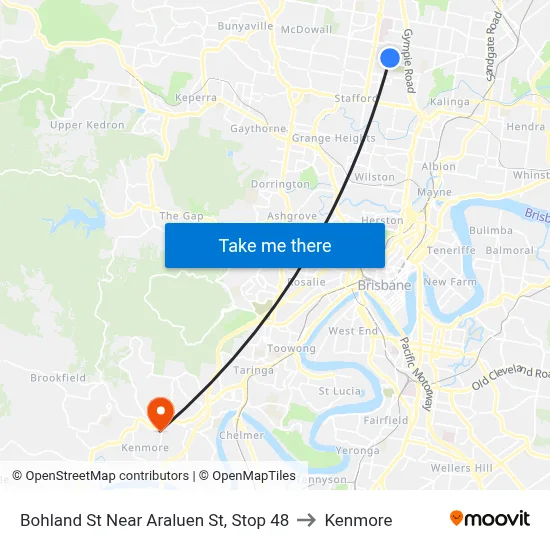 Bohland St Near Araluen St, Stop 48 to Kenmore map