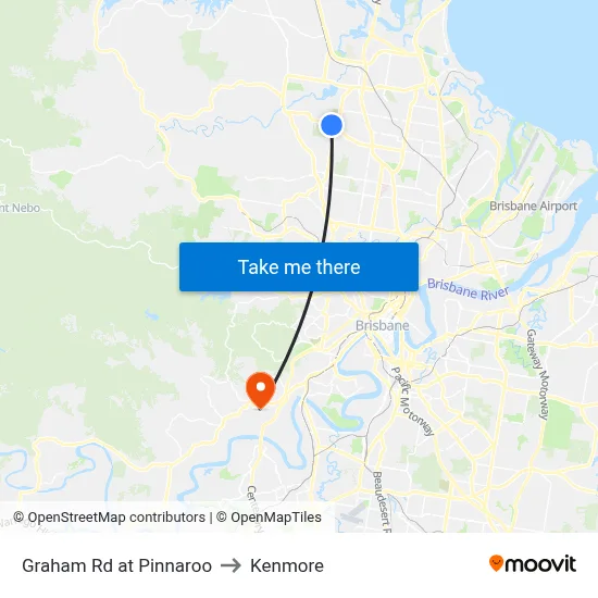Graham Rd at Pinnaroo to Kenmore map
