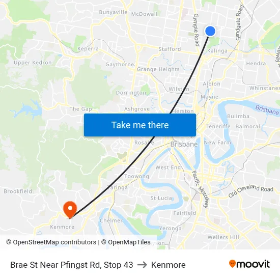 Brae St Near Pfingst Rd, Stop 43 to Kenmore map