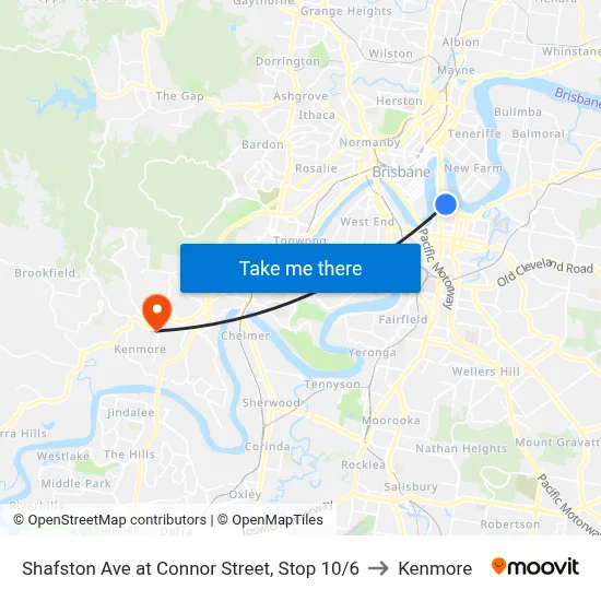 Shafston Ave at Connor Street, Stop 10/6 to Kenmore map