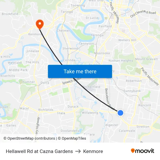 Hellawell Rd at Cazna Gardens to Kenmore map