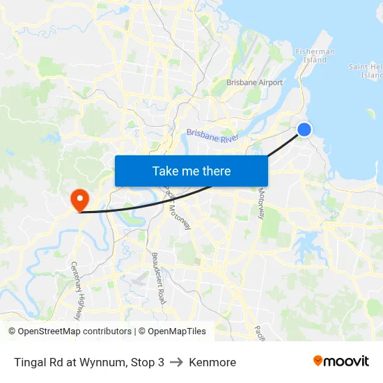 Tingal Rd at Wynnum, Stop 3 to Kenmore map
