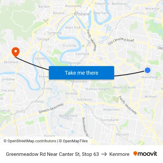 Greenmeadow Rd Near Canter St, Stop 63 to Kenmore map