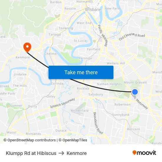 Klumpp Rd at Hibiscus to Kenmore map