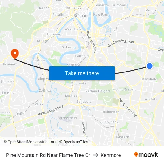 Pine Mountain Rd Near Flame Tree Cr to Kenmore map