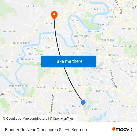 Blunder Rd Near Crossacres St to Kenmore map