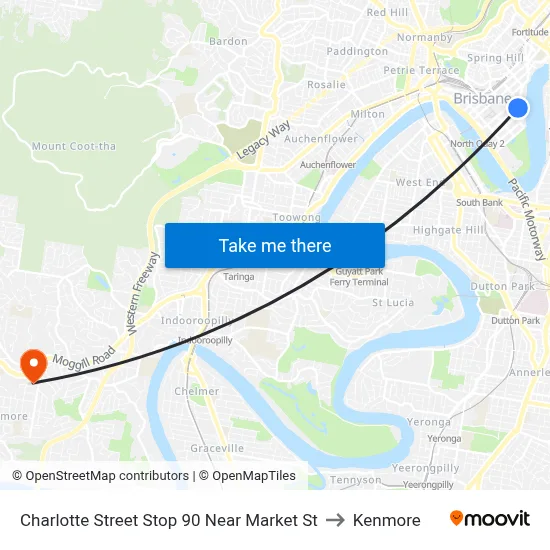 Charlotte Street Stop 90 Near Market St to Kenmore map
