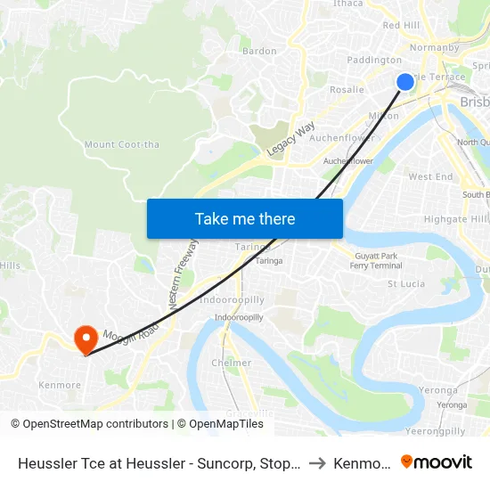 Heussler Tce at Heussler - Suncorp, Stop 5 to Kenmore map