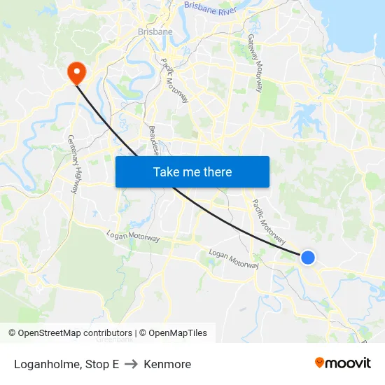 Loganholme, Stop E to Kenmore map