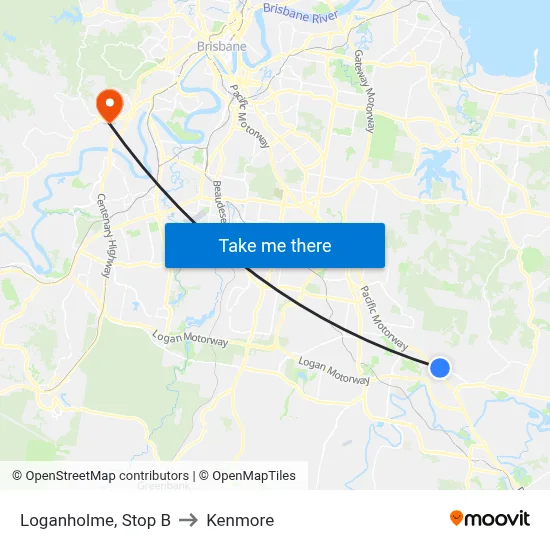 Loganholme, Stop B to Kenmore map