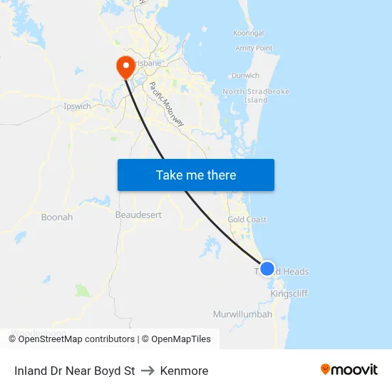 Inland Dr Near Boyd St to Kenmore map