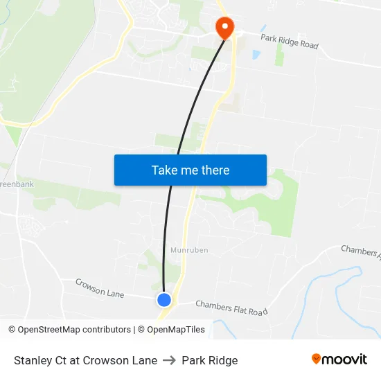 Stanley Ct at Crowson Lane to Park Ridge map