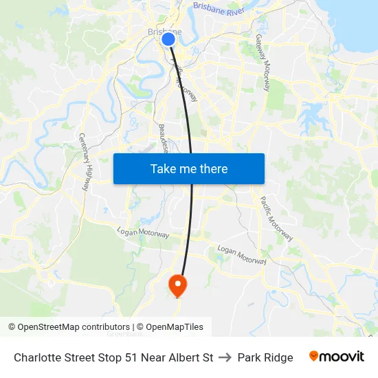 Charlotte Street Stop 51 Near Albert St to Park Ridge map
