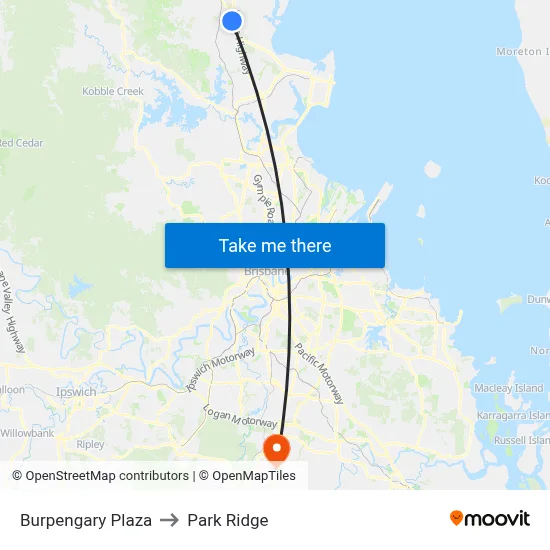 Burpengary Plaza to Park Ridge map