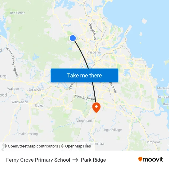 Ferny Grove Primary School to Park Ridge map