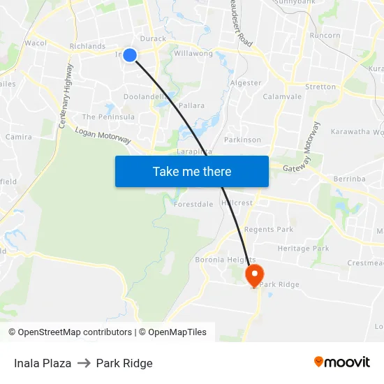Inala Plaza to Park Ridge map