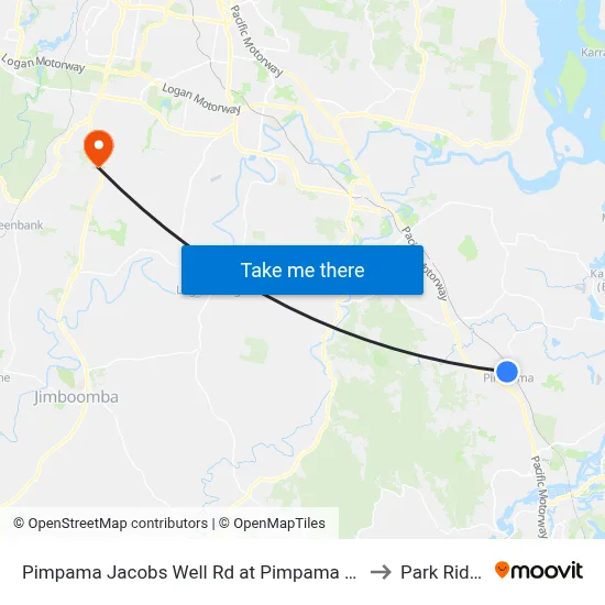 Pimpama Jacobs Well Rd at Pimpama City to Park Ridge map
