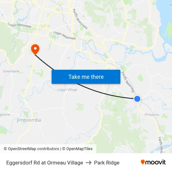 Eggersdorf Rd at Ormeau Village to Park Ridge map