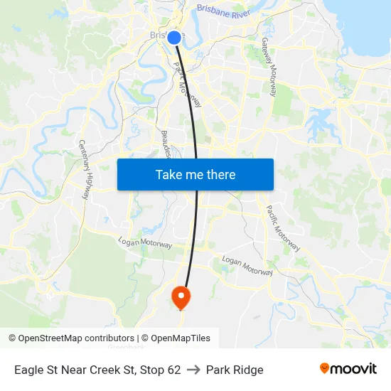 Eagle St Near Creek St, Stop 62 to Park Ridge map