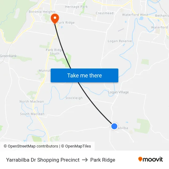Yarrabilba Dr Shopping Precinct to Park Ridge map