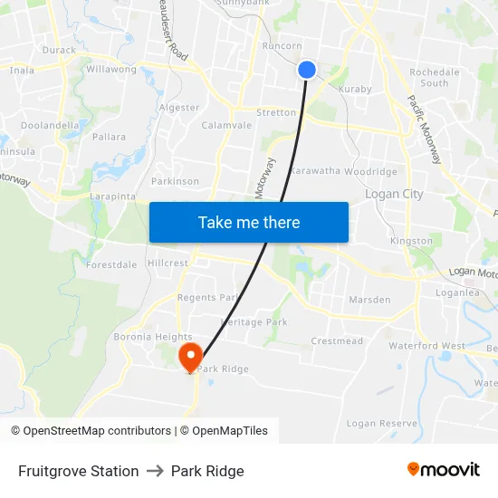 Fruitgrove Station to Park Ridge map