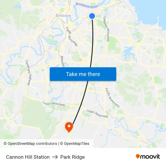 Cannon Hill Station to Park Ridge map
