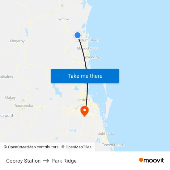 Cooroy Station to Park Ridge map
