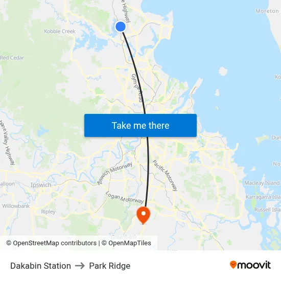 Dakabin Station to Park Ridge map