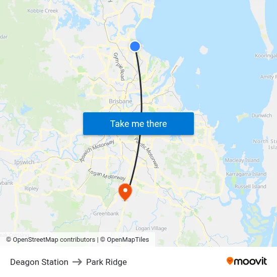 Deagon Station to Park Ridge map