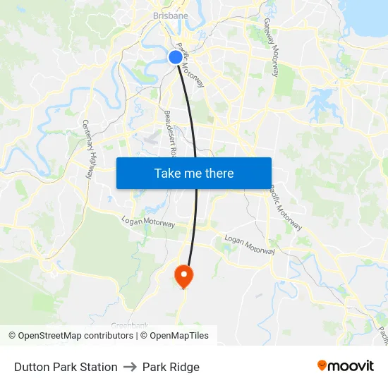 Dutton Park Station to Park Ridge map