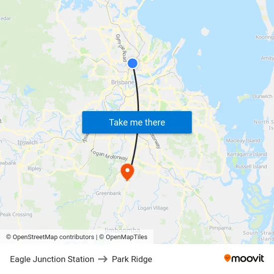 Eagle Junction Station to Park Ridge map