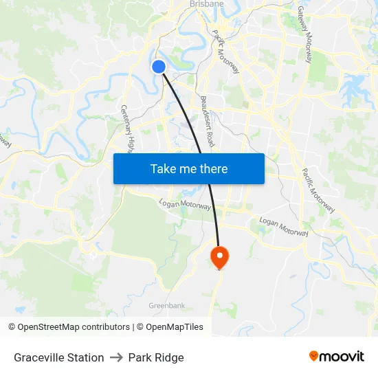 Graceville Station to Park Ridge map