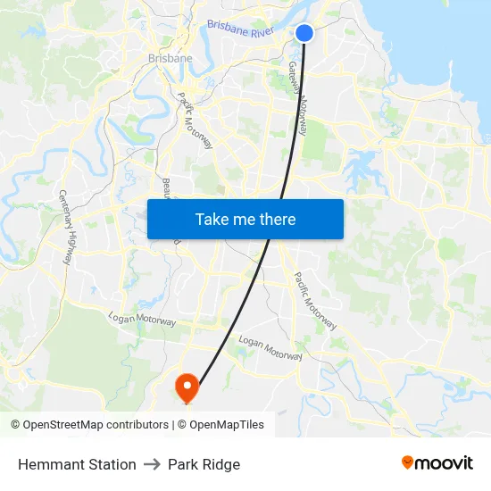 Hemmant Station to Park Ridge map