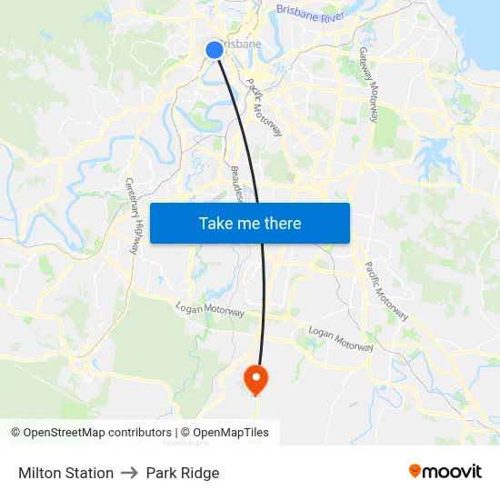 Milton Station to Park Ridge map