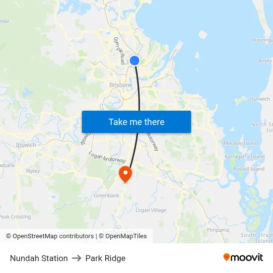 Nundah Station to Park Ridge map