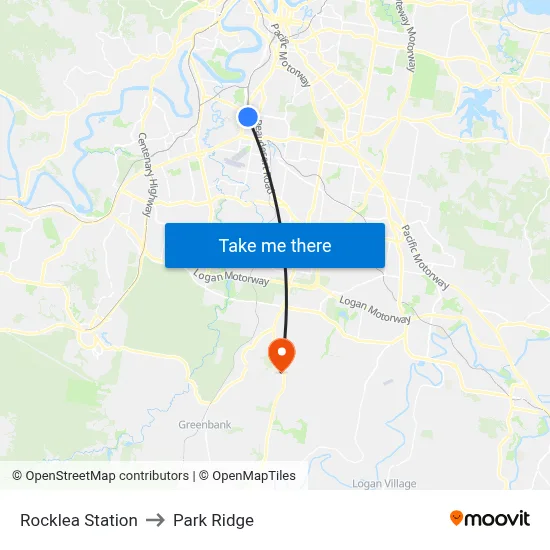 Rocklea Station to Park Ridge map