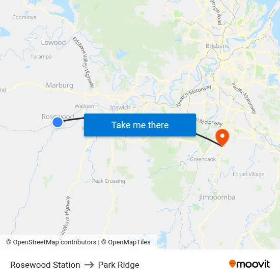 Rosewood Station to Park Ridge map