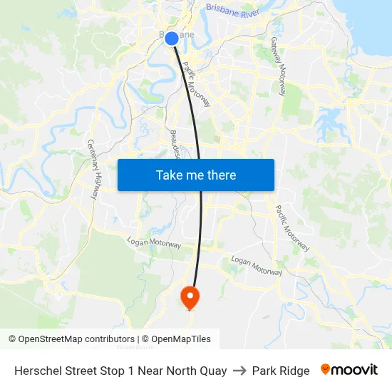 Herschel Street Stop 1 Near North Quay to Park Ridge map