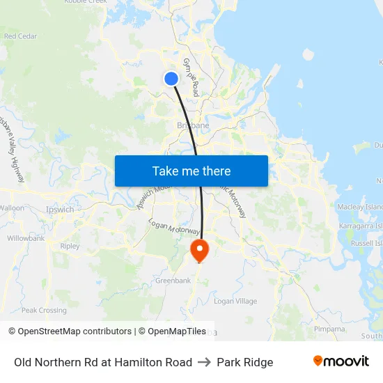 Old Northern Rd at Hamilton Road to Park Ridge map