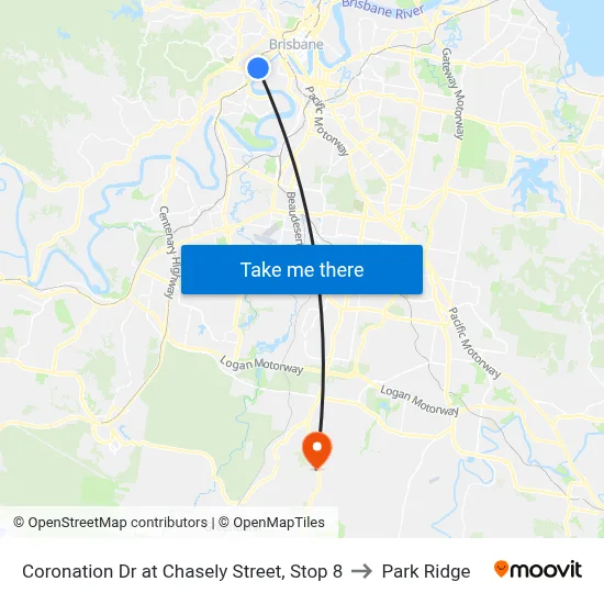 Coronation Dr at Chasely Street, Stop 8 to Park Ridge map
