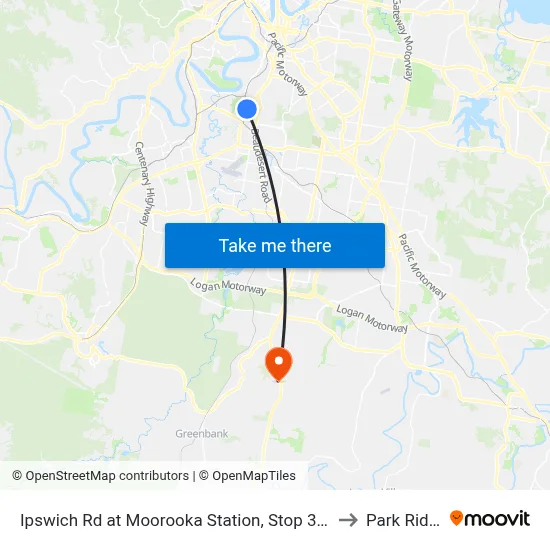 Ipswich Rd at Moorooka Station, Stop 38/39 to Park Ridge map