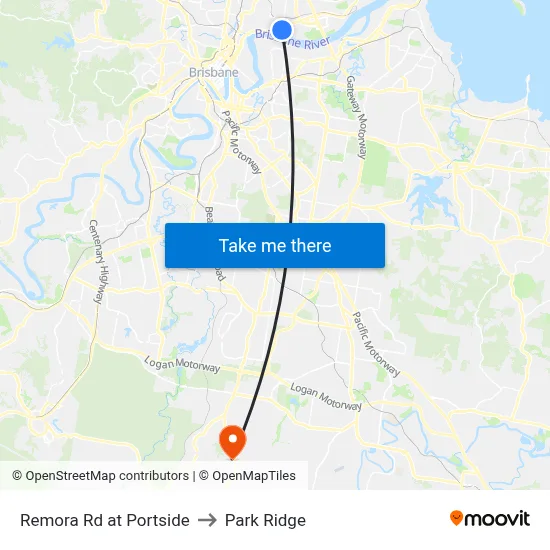 Remora Rd at Portside to Park Ridge map